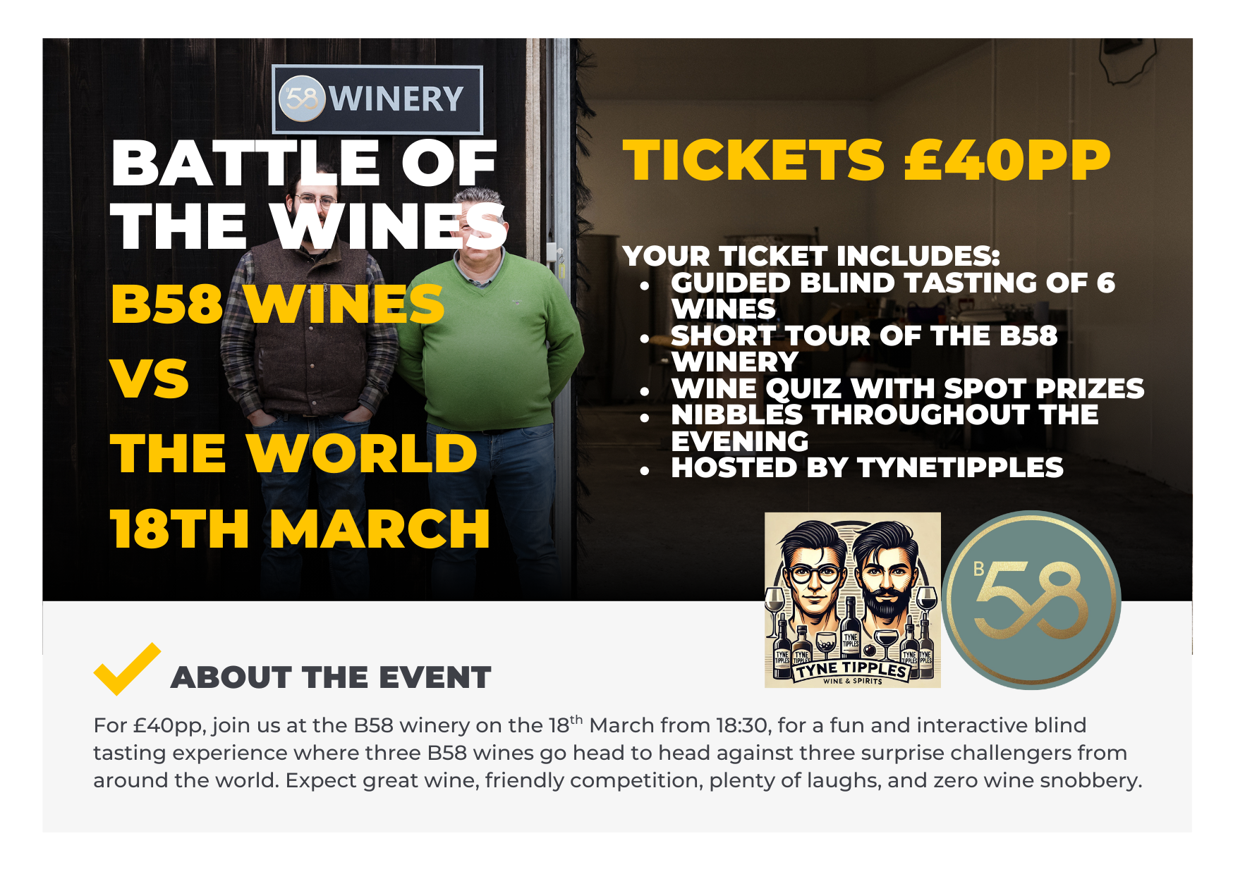 18th March, B58 Winery