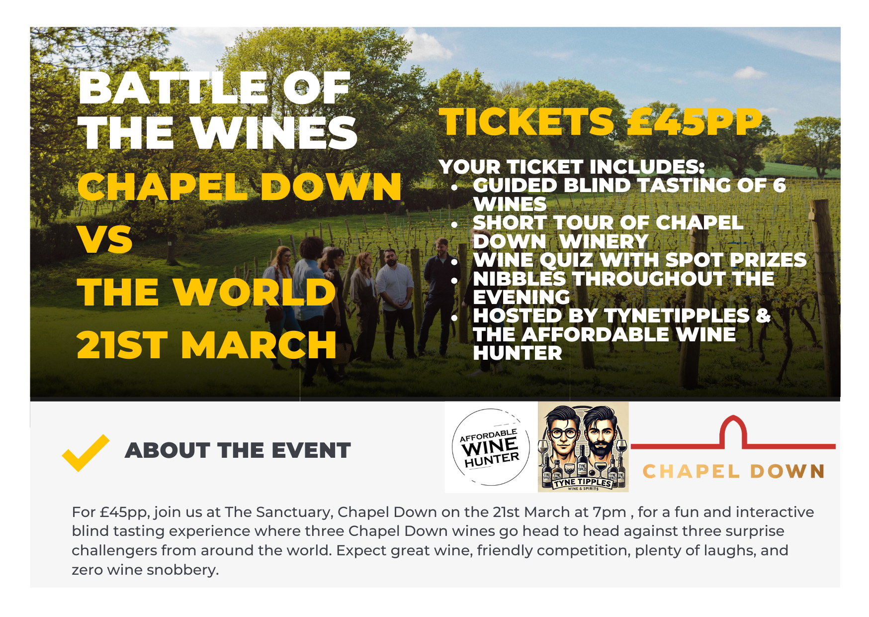 21st March, Chapel Down